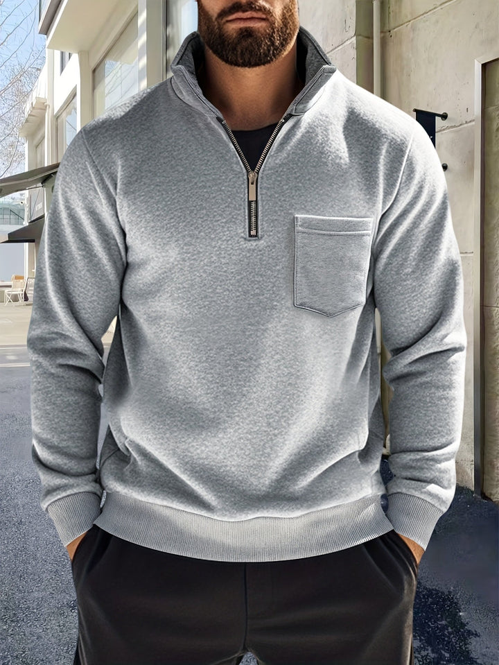 Förfinad med halv dragkedja pullover