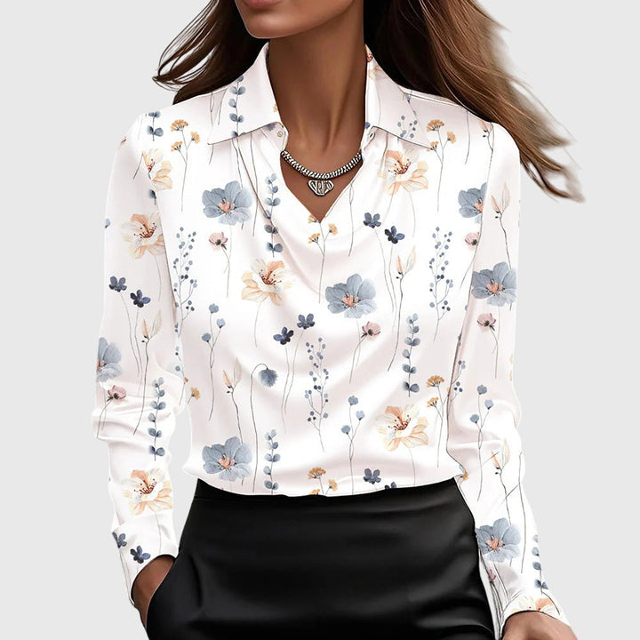 Draped elegant blus