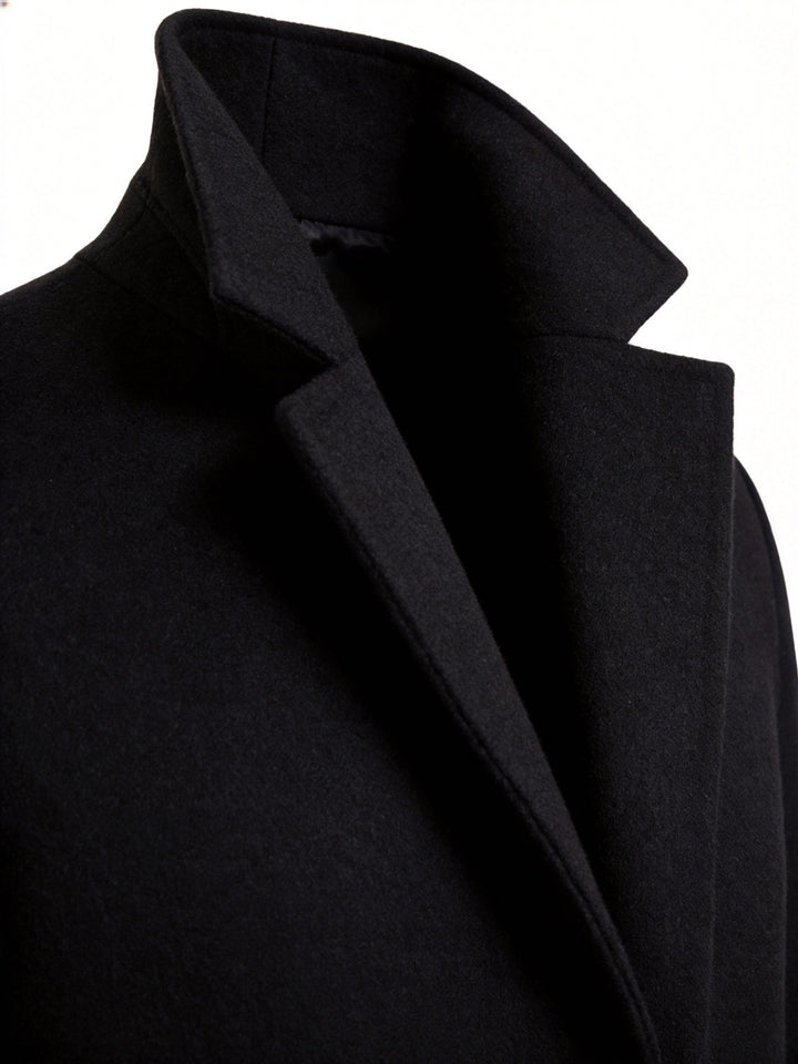 Förfinad lång trenchcoat