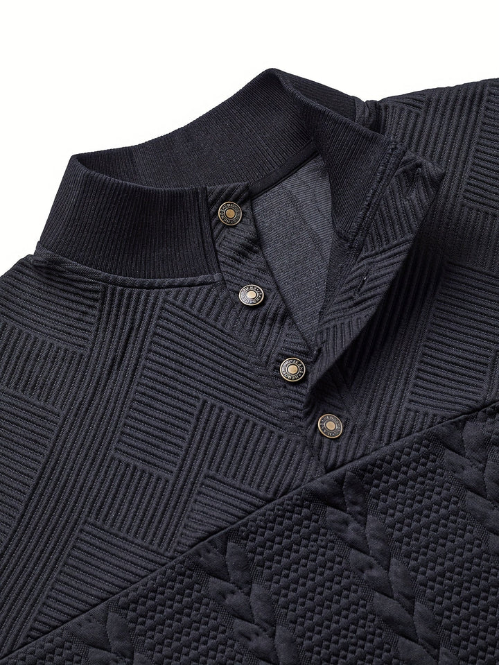 Strukturerad med ståkrage pullover