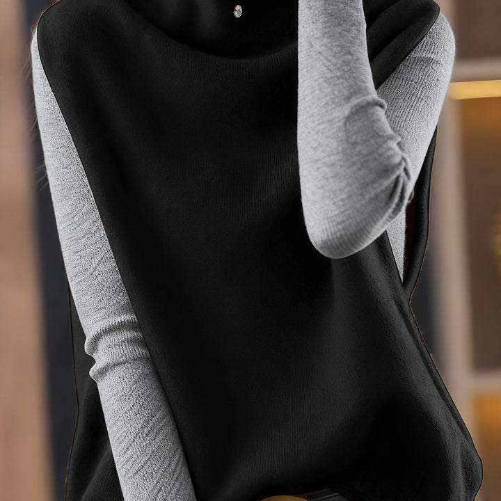 Förfinad med hög hals väst