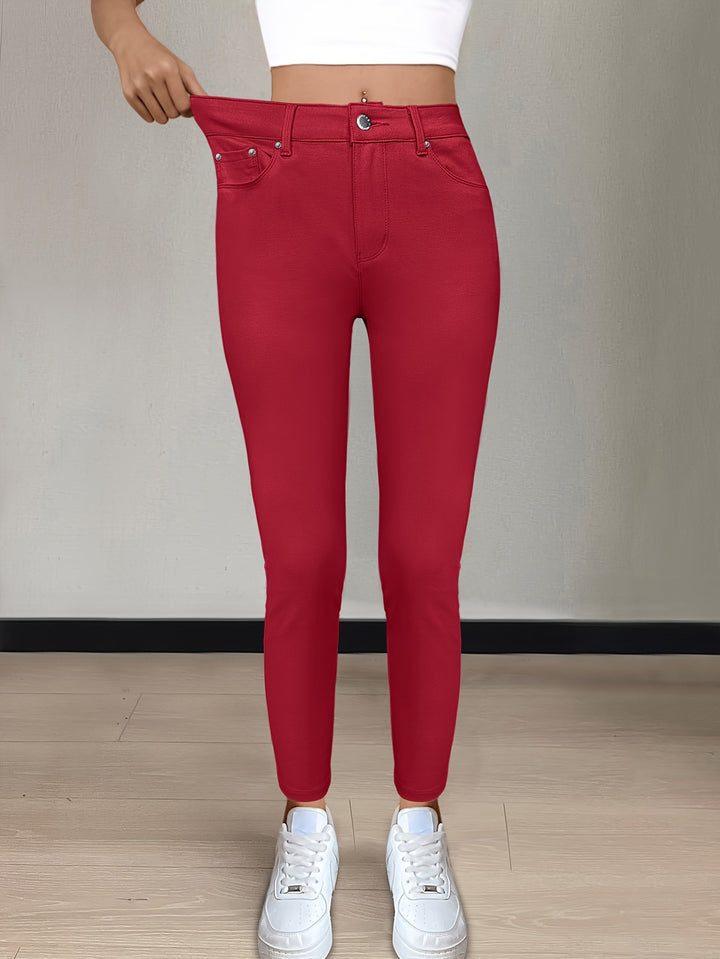 Hög-midja skinny jeans