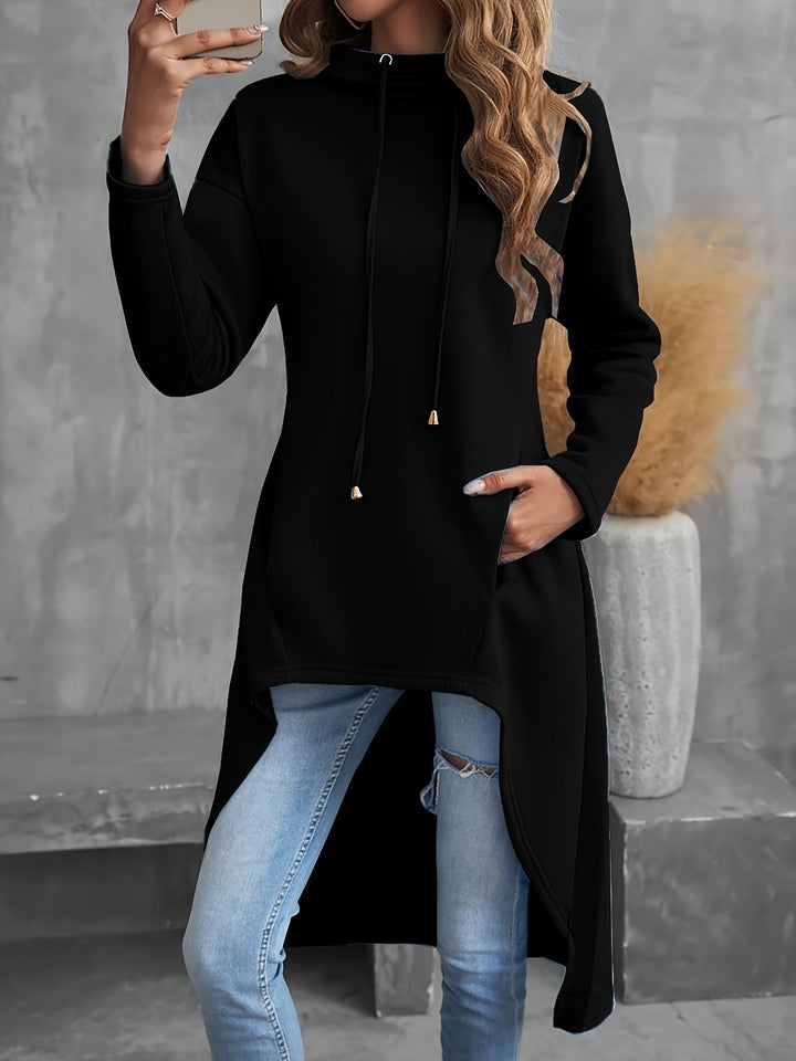 Hög-låg dragsko hoodie