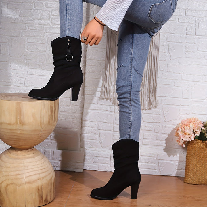 Slouchy western ankelboots