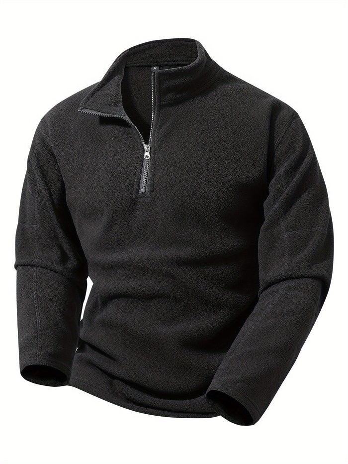 Med halv dragkedja med ståkrage pullover