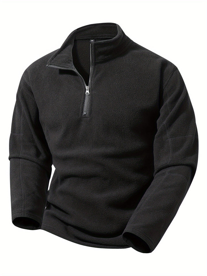 Med halv dragkedja med ståkrage pullover