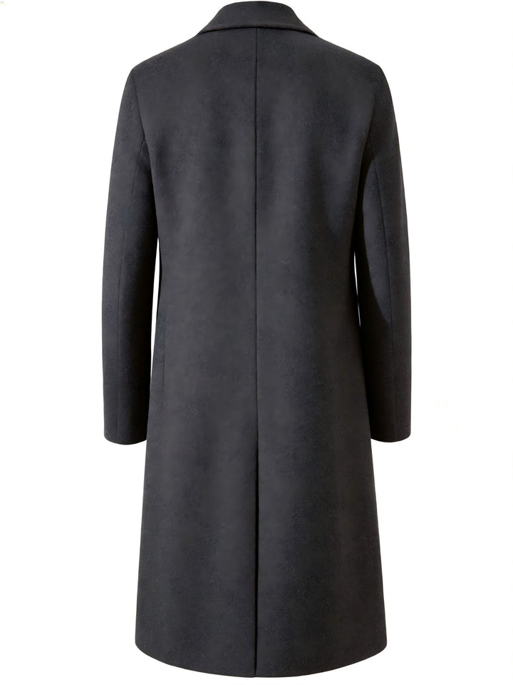 Förfinad lång trenchcoat