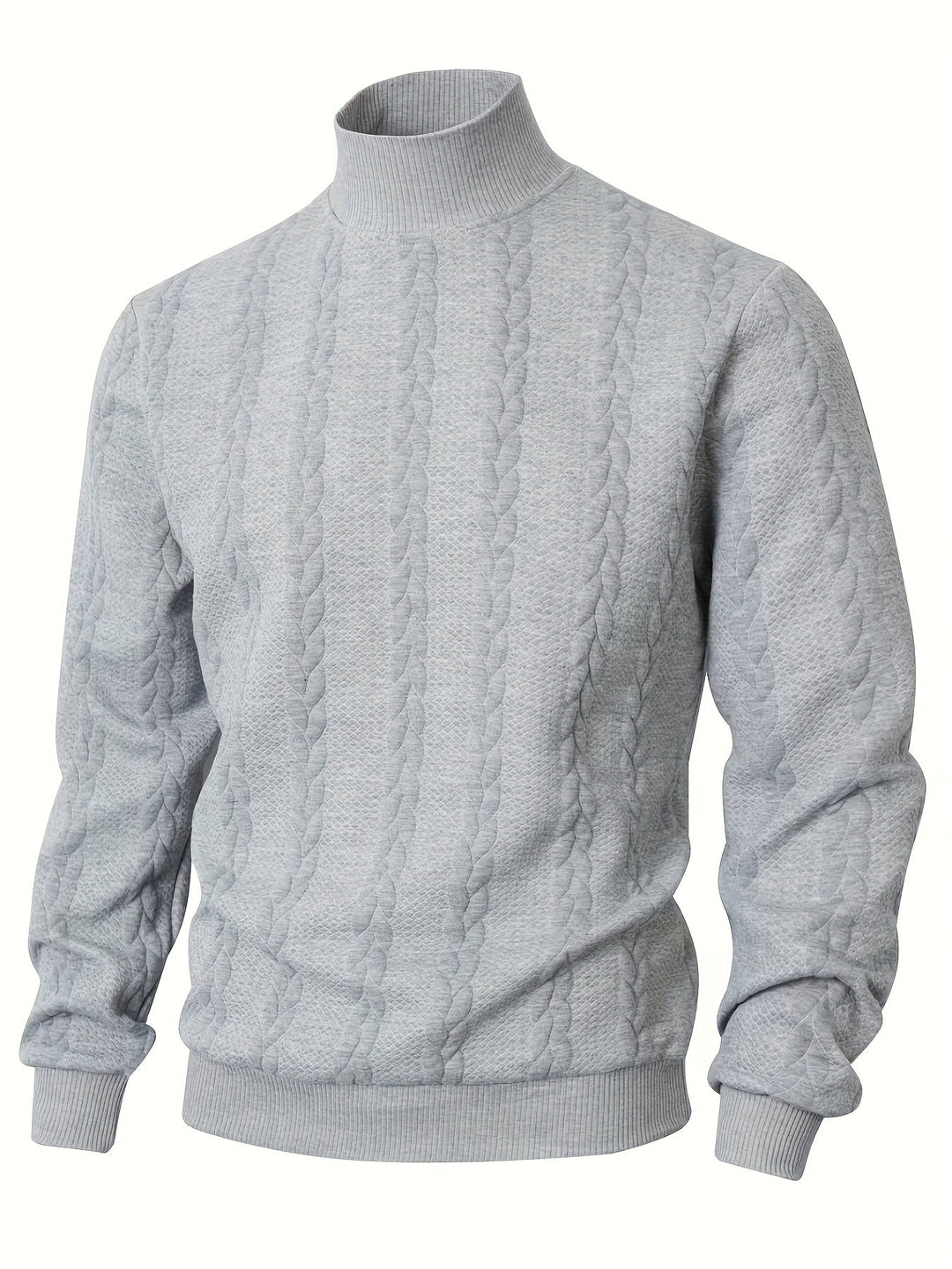 Strukturerad med hög hals sweatshirt