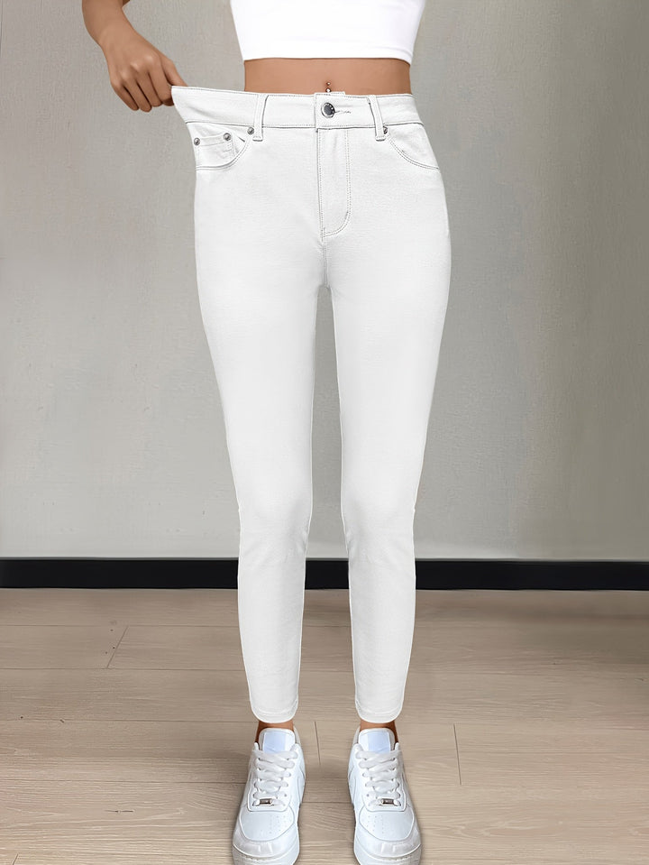Hög-midja skinny jeans