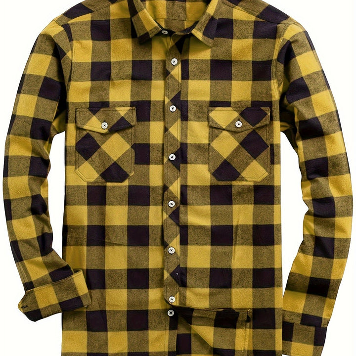 Klassisk rutig flannel skjorta