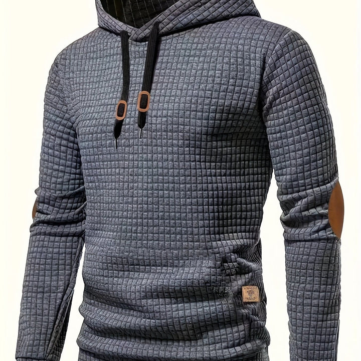 Strukturerad med huva sweatshirt