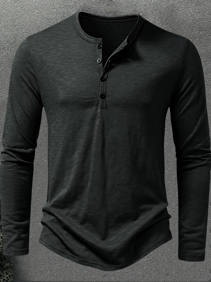 Klassisk knapp-placket henley