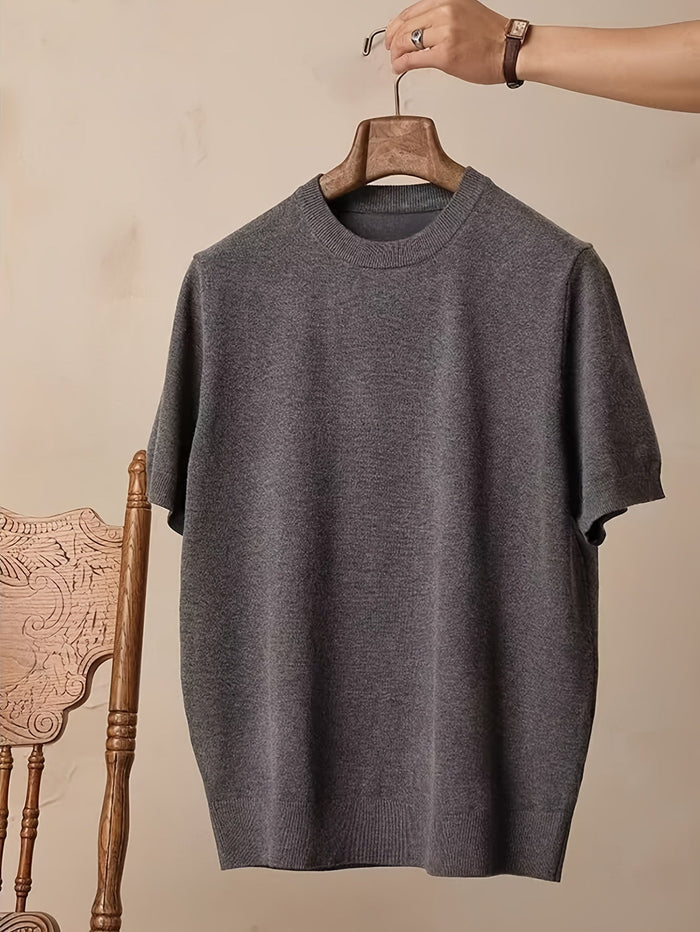 Förfinad kortärmad stickad topp