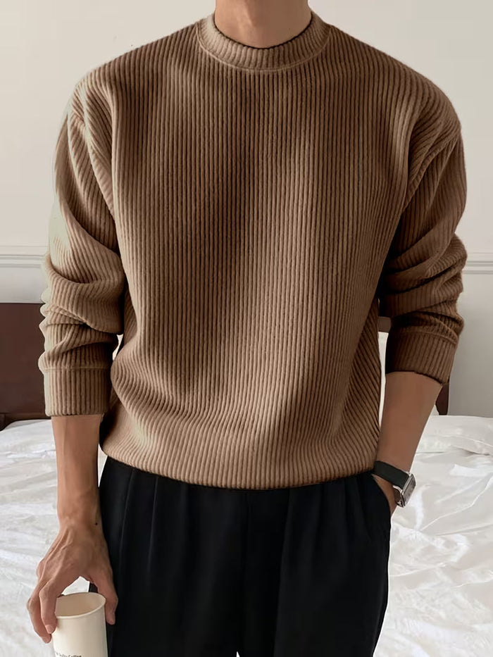 Knitwear långärmad ribbstickad skjorta