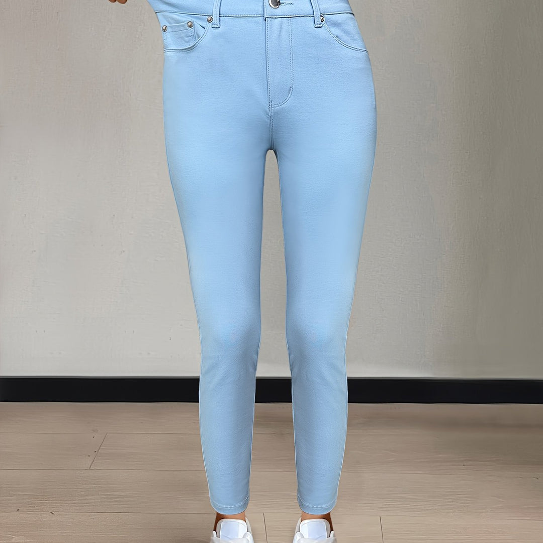 Hög-midja skinny jeans