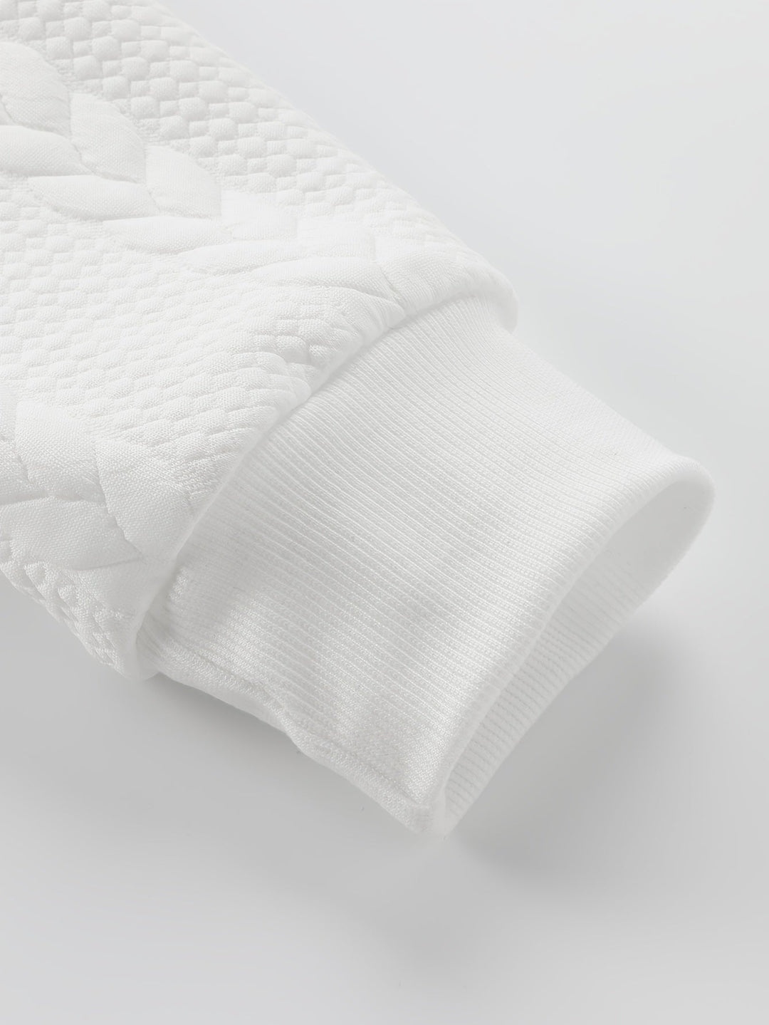 Strukturerad rundhalsad sweatshirt