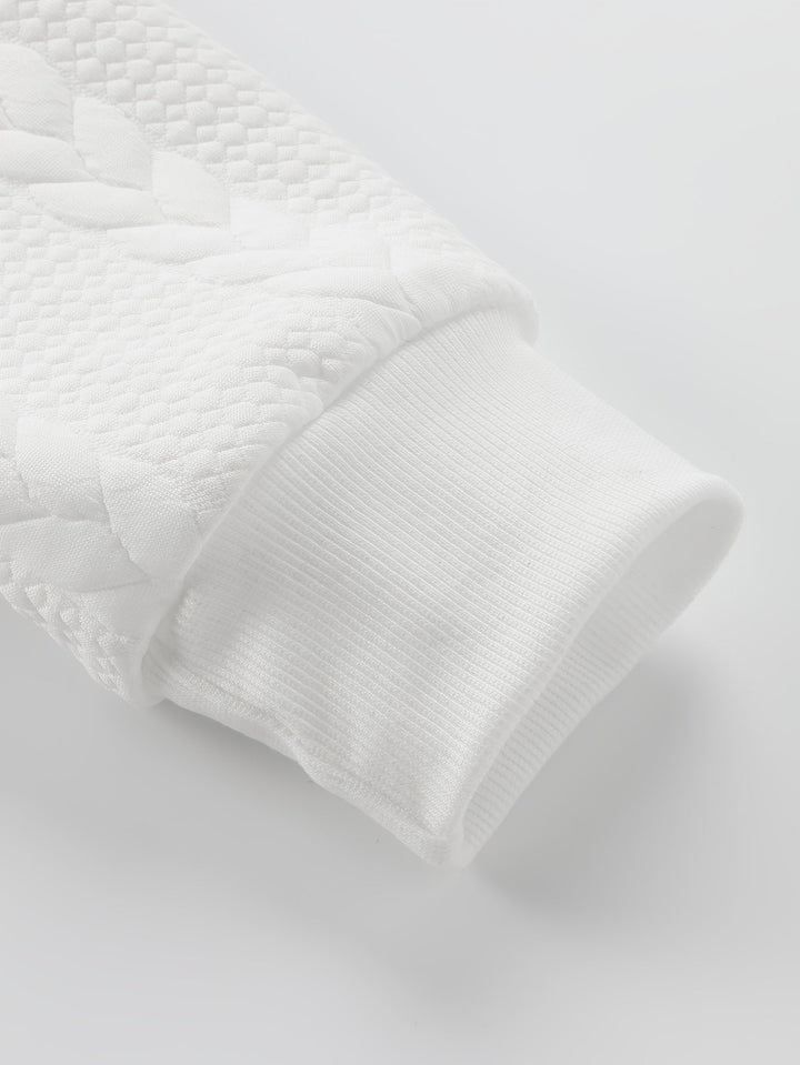 Strukturerad rundhalsad sweatshirt