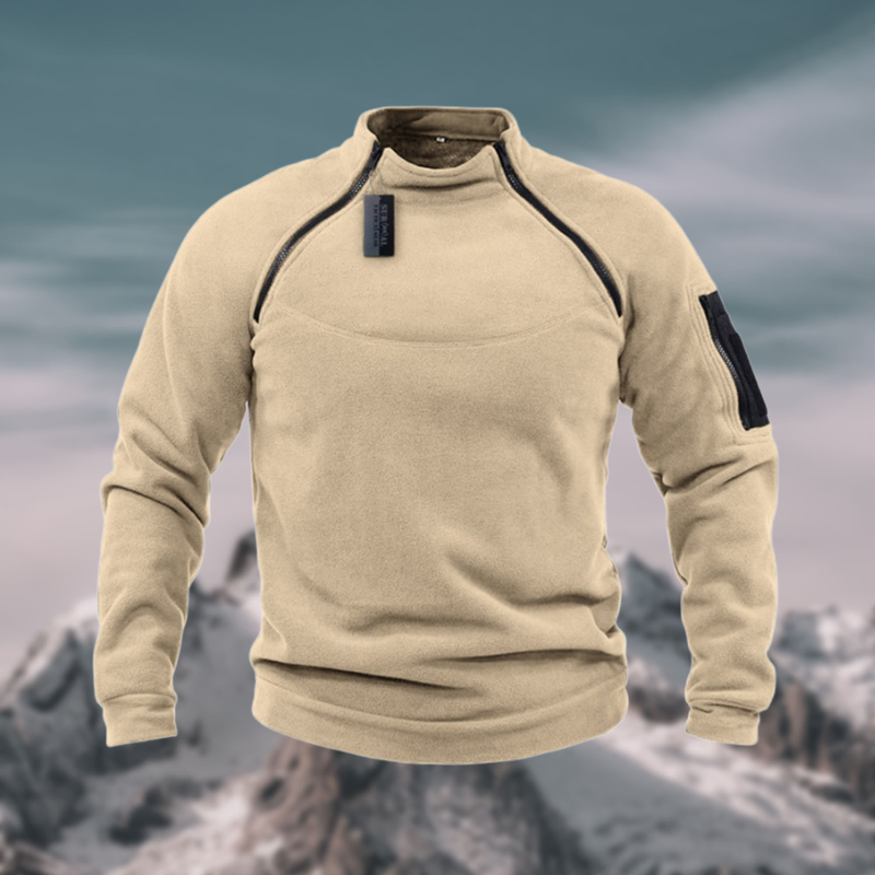 Med ståkrage med kvartsdragkedja pullover