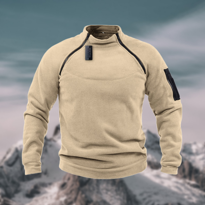 Med ståkrage med kvartsdragkedja pullover