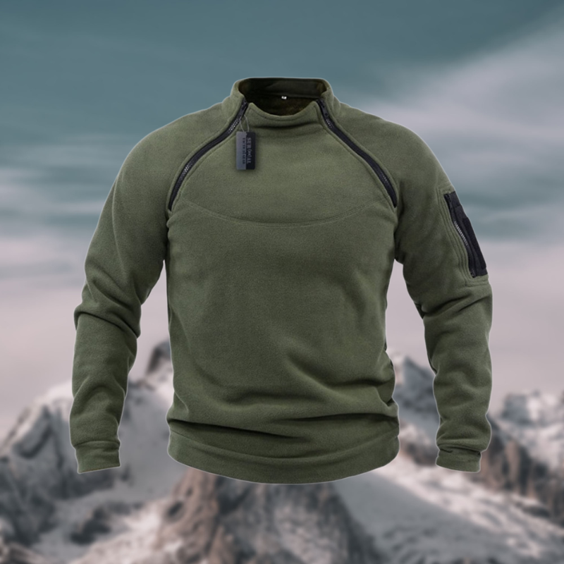Med ståkrage med kvartsdragkedja pullover