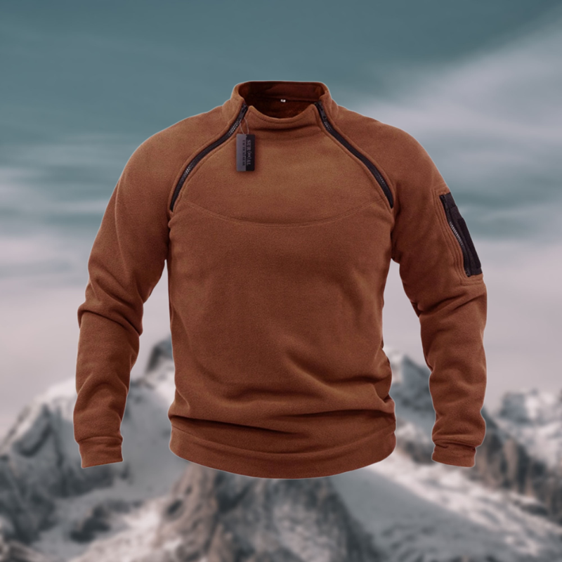 Med ståkrage med kvartsdragkedja pullover