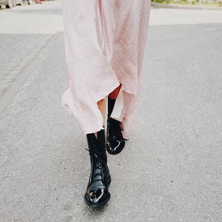 Elegant med snörning ankelboots