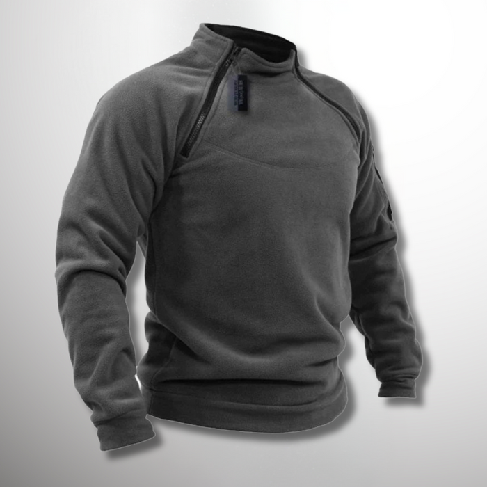 Med ståkrage med kvartsdragkedja pullover