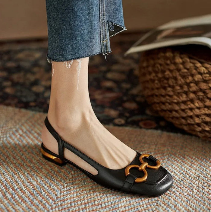 Komfort slingback ballerinaskor