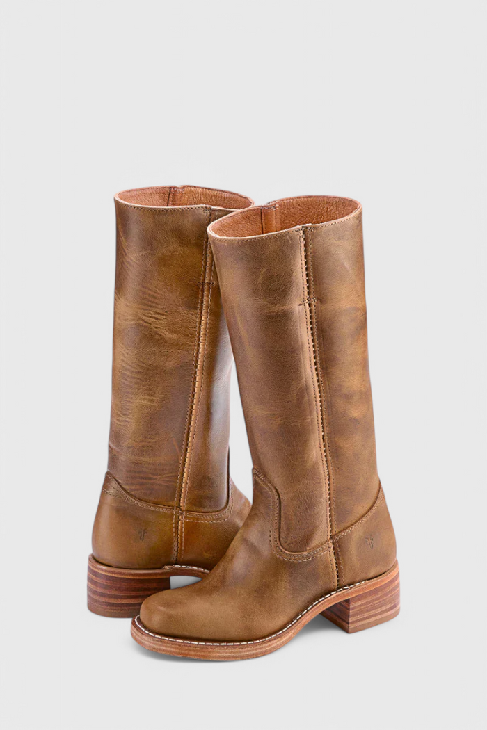 Klassisk knähög heeled stövlar