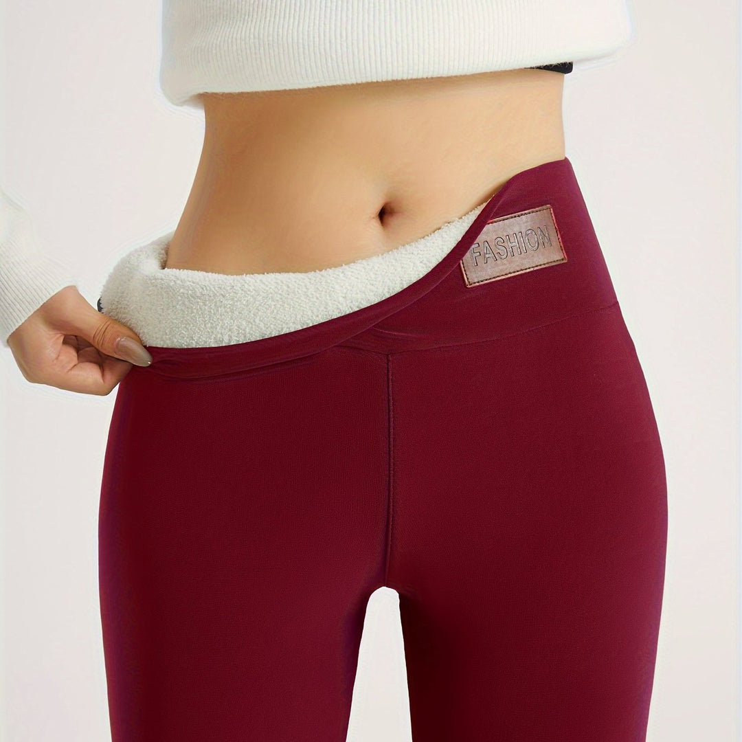 Hög-midja mysig vinter leggings