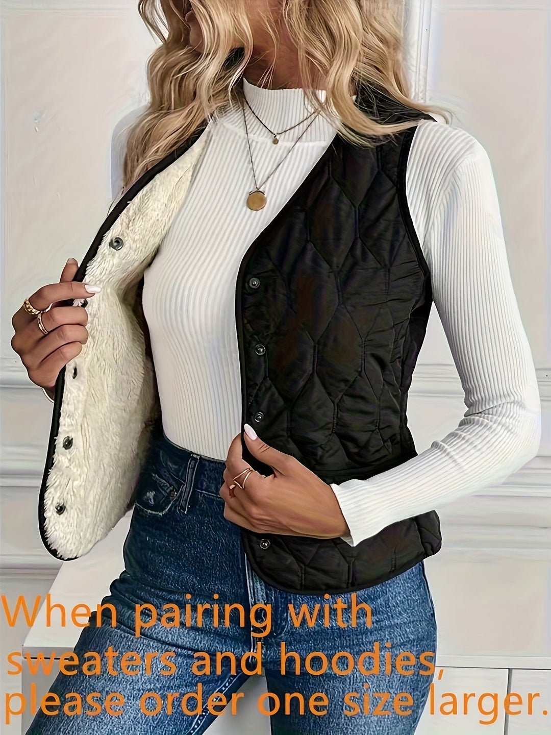 Reversible quiltad väst