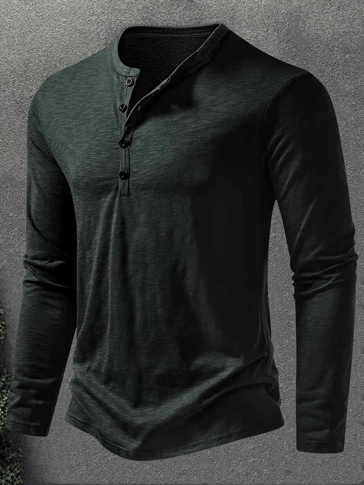 Klassisk knapp-placket henley