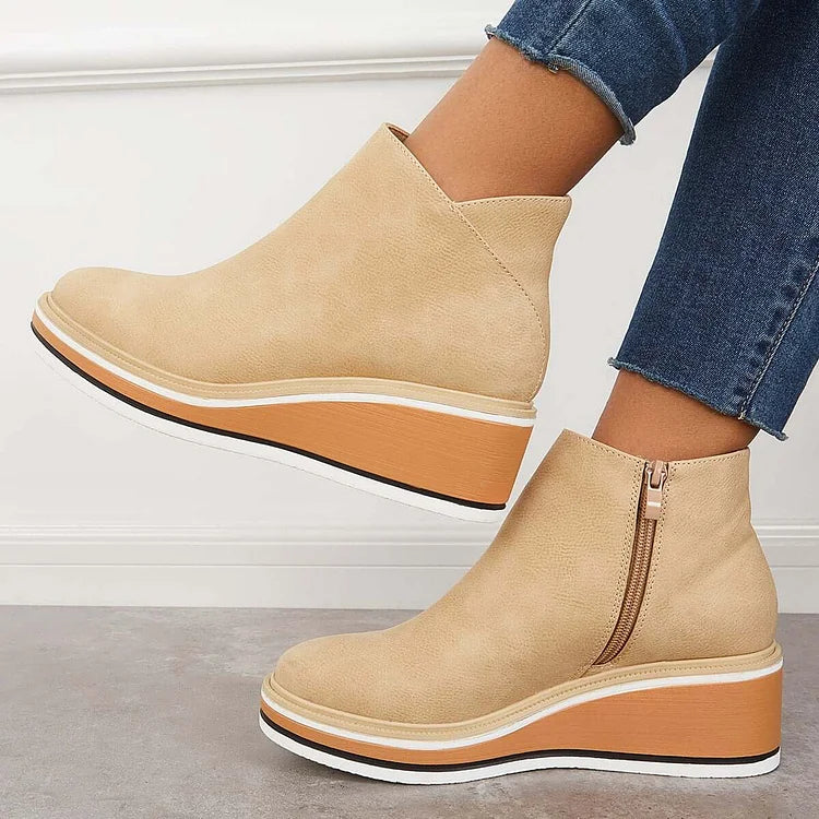 Slank plattform ankelboots