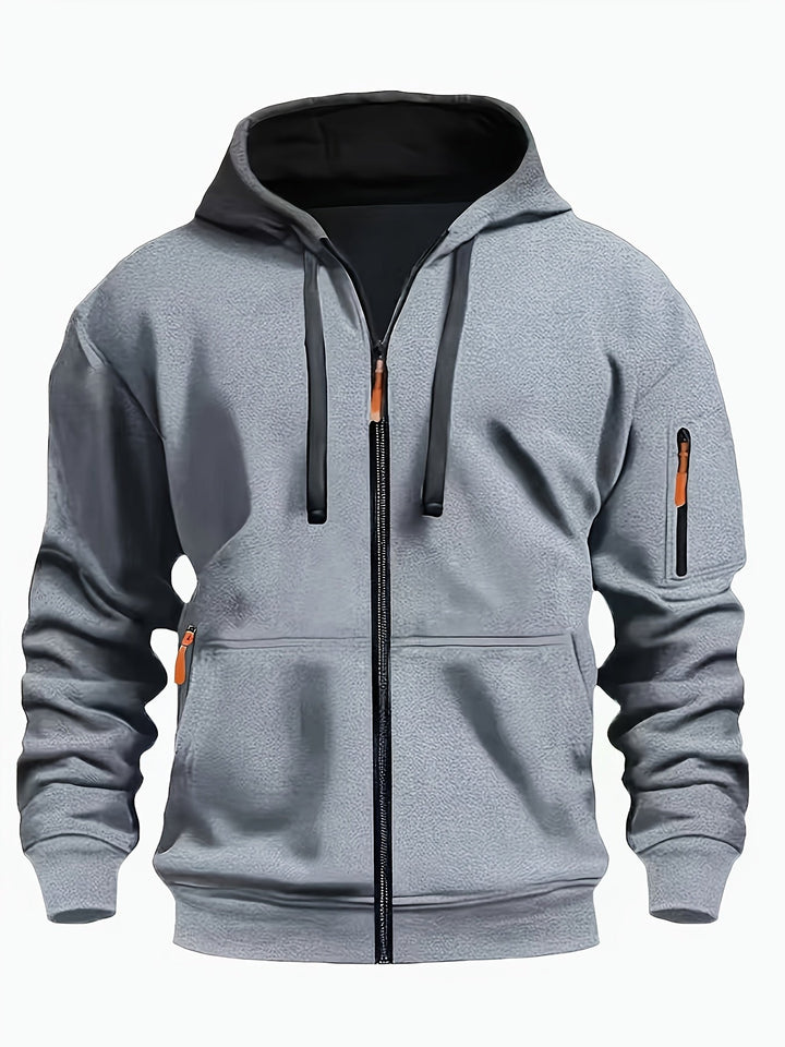 Vardags med dragkedja hoodie