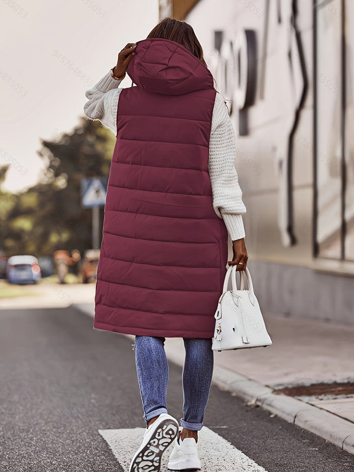 Longline med huva padded väst