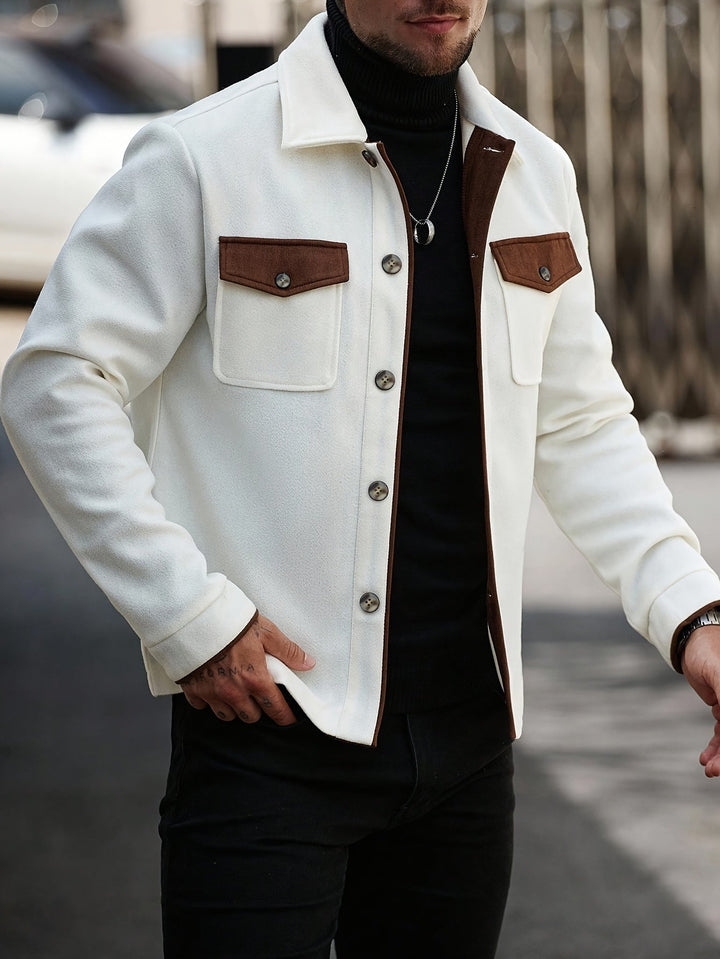 Klassisk kontrast overshirt