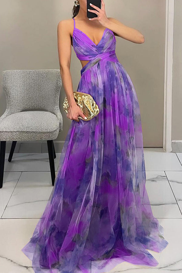 Elegant flow maxi klänning