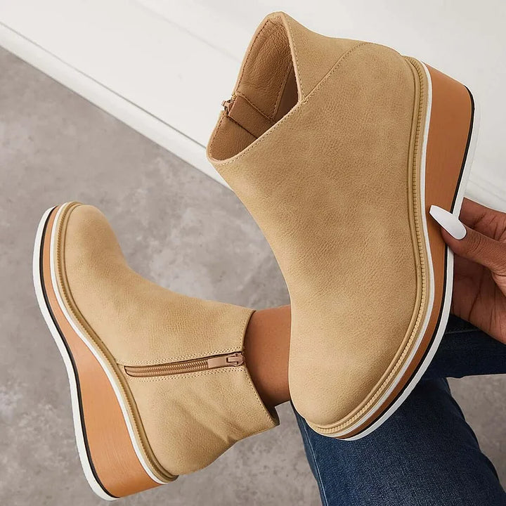 Slank plattform ankelboots