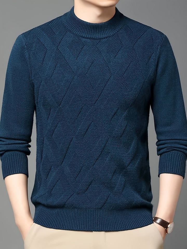 Strukturerad mockneck tröja