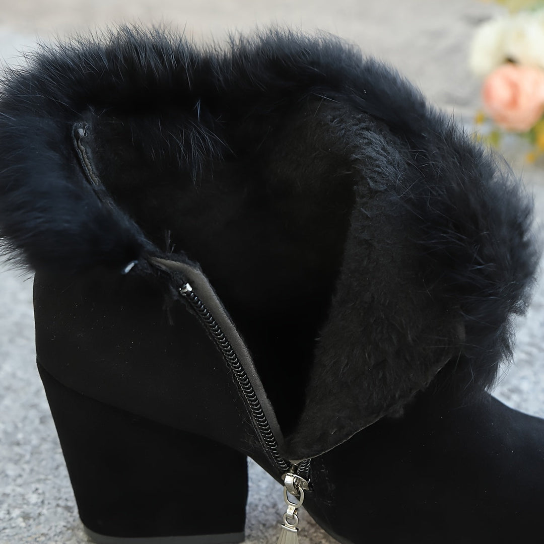 Varm blockklack ankelboots