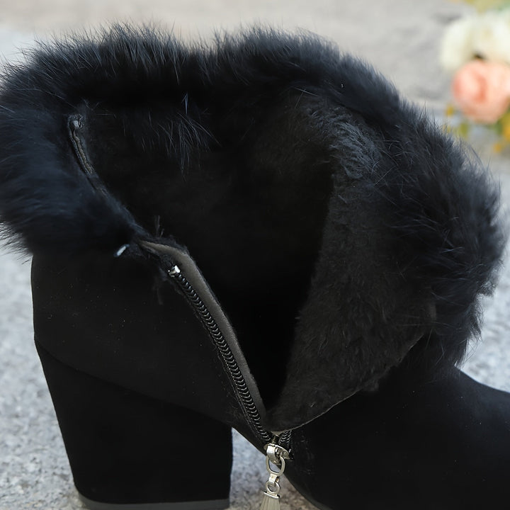 Varm blockklack ankelboots