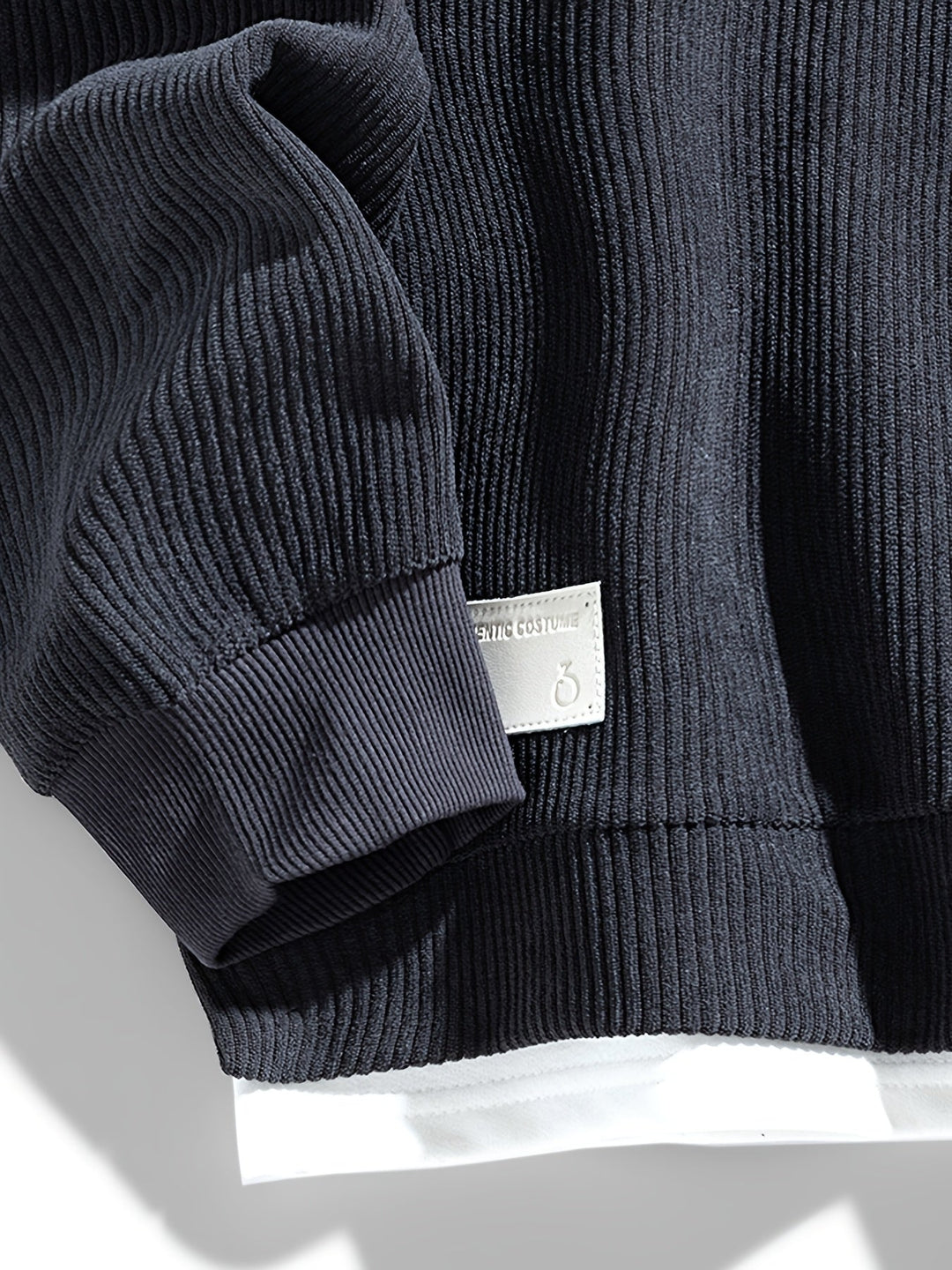 Lager-på-lager rundhalsad sweatshirt