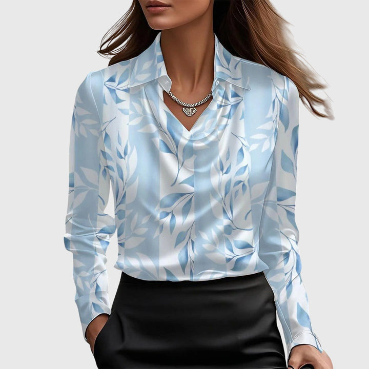 Draped elegant blus