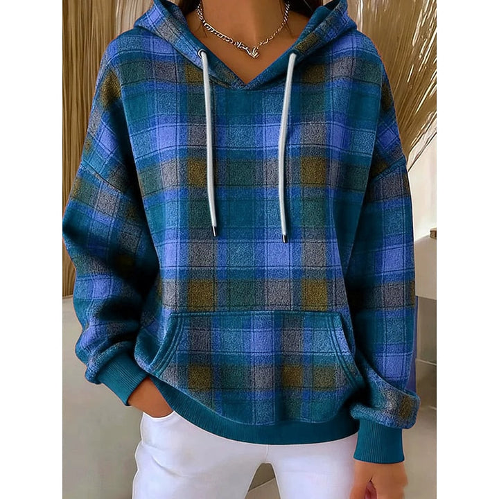 Mysig rutig hoodie