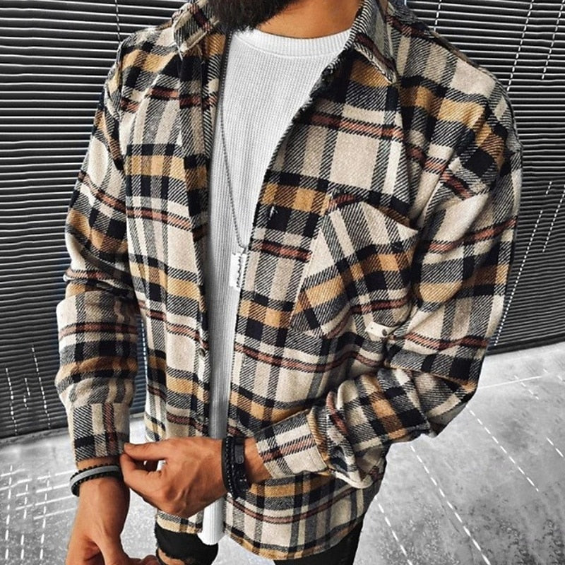 Robust rutig overshirt