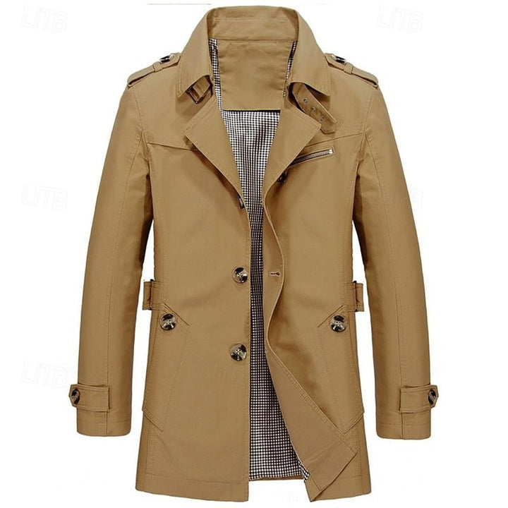 Förfinad enkelknäppt trenchcoat