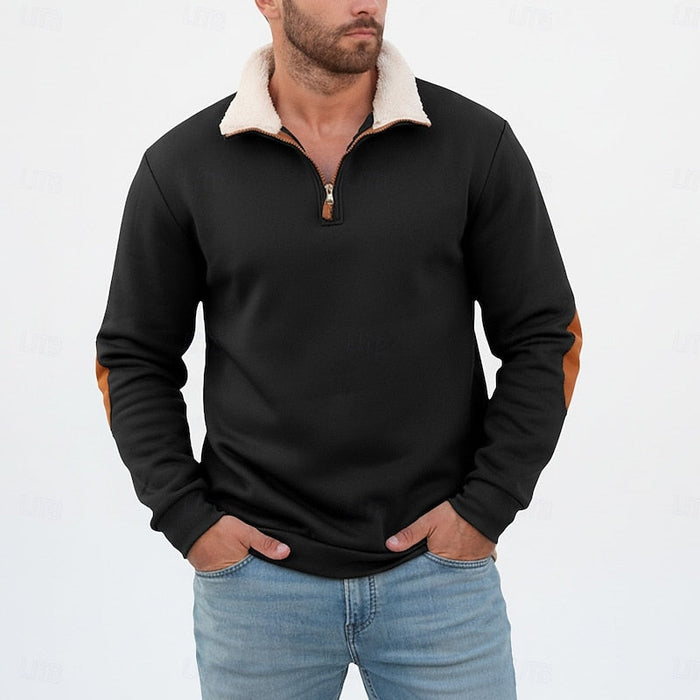 Stående krage med halv dragkedja pullover