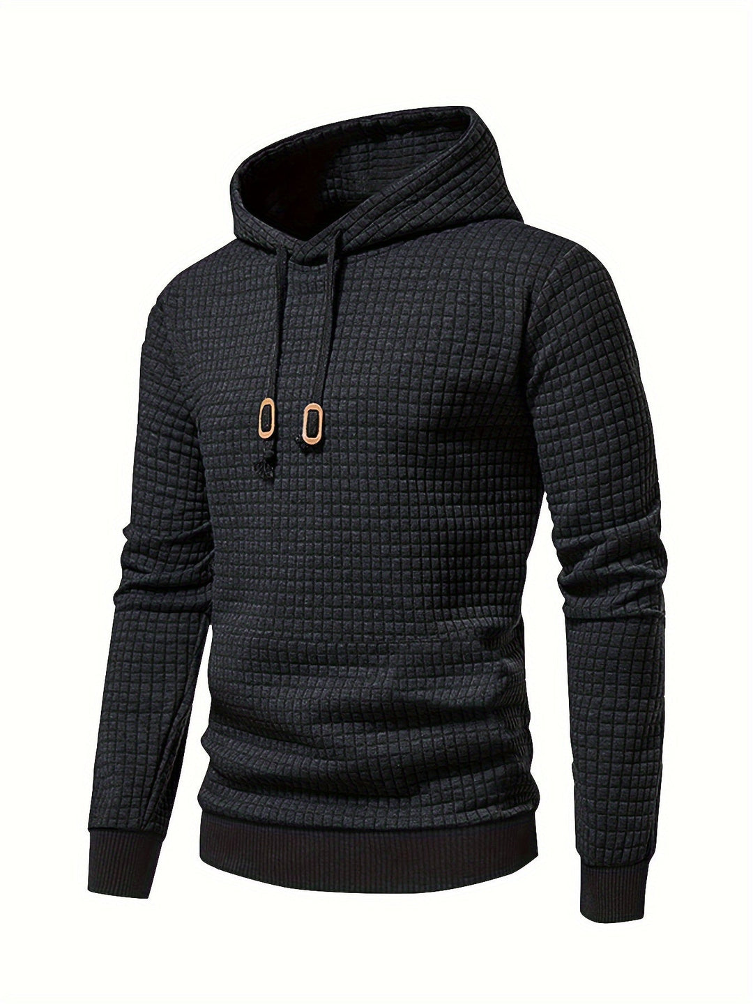 Strukturerad med huva pullover hoodie