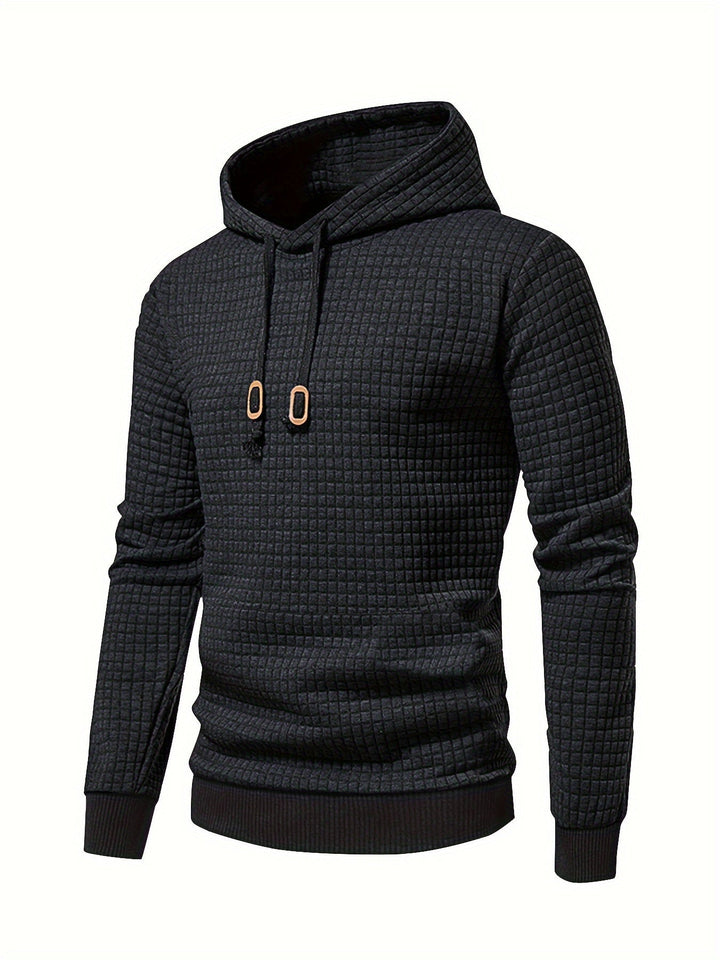 Strukturerad med huva pullover hoodie