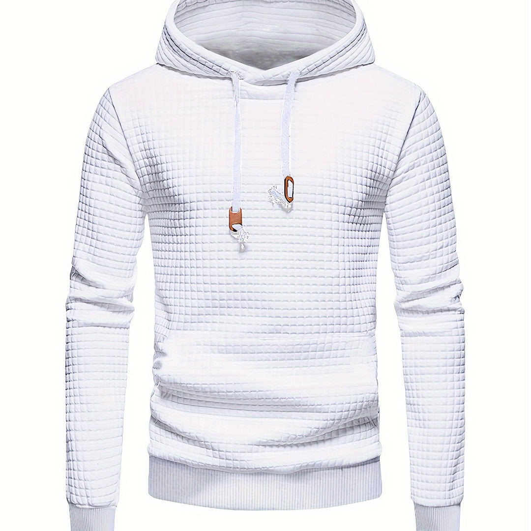 Strukturerad med huva pullover hoodie